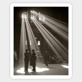 Union Station Chicago, 1943. Vintage Photo Sticker